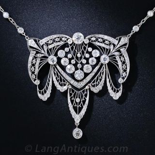 Edwardian Platinum and Diamond Necklace