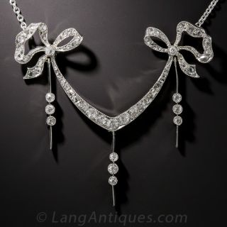 Edwardian Platinum and Diamond Necklace
