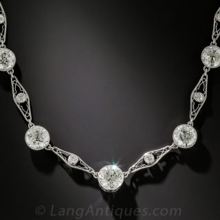 Edwardian Platinum and Diamond Necklace