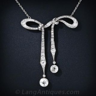 Edwardian Platinum and Diamond 'Negligee' Necklace