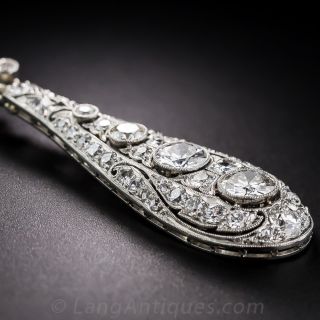 Edwardian Platinum and Diamond Pendant Necklace