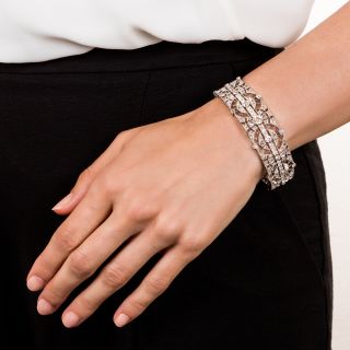 Edwardian Platinum Diamond Bracelet