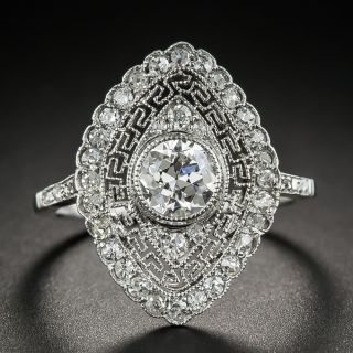 Edwardian Platinum Diamond Dinner Ring - 2