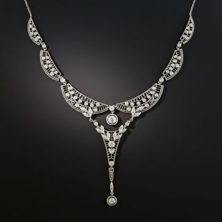 Edwardian Platinum Diamond Necklace - 2