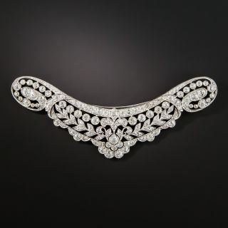 Edwardian Platinum Diamond Neckline Brooch - 2