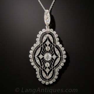 Edwardian Platinum Diamond Pendant