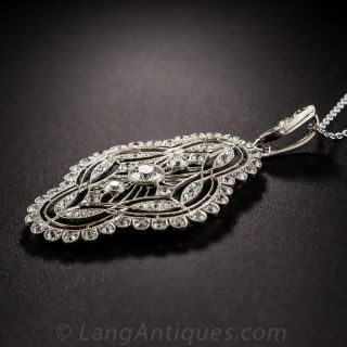 Edwardian Platinum Diamond Pendant