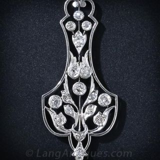 Edwardian Platinum Diamond Pendant