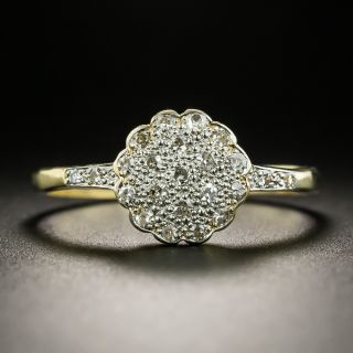 Edwardian Platinum over Gold Diamond Cluster Ring - 2