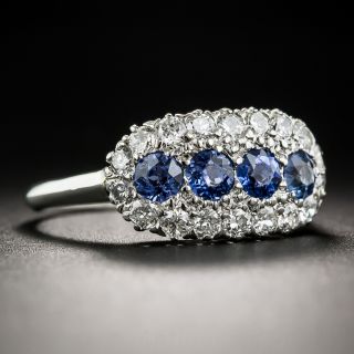 Edwardian Platinum Sapphire and Diamond Ring