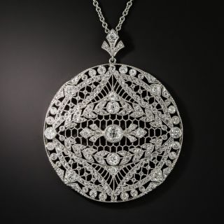 Edwardian Diamond Openwork Pendant - 3