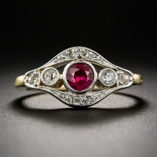 Edwardian Ruby and Diamond Ring
