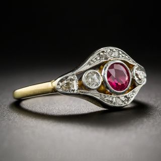 Edwardian Ruby and Diamond Ring