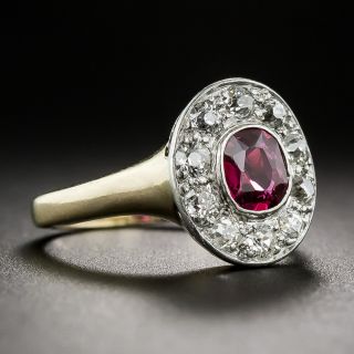 Edwardian Ruby and Diamond Ring