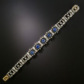 Edwardian Sapphire and Diamond Bracelet - 4