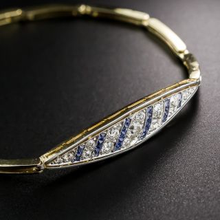 Edwardian Sapphire and Diamond Bracelet