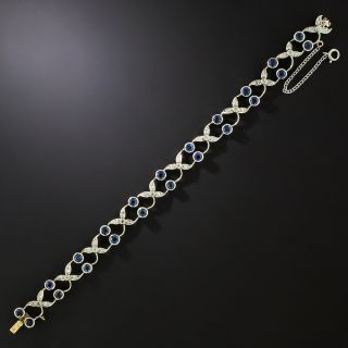 Edwardian Sapphire and Diamond Link Bracelet - 3