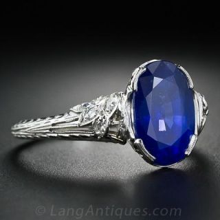 Edwardian Sapphire and  Diamond RIng