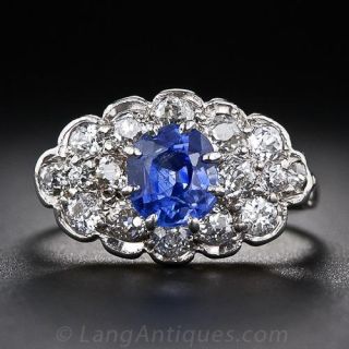 Edwardian Sapphire and Diamond Ring - 2