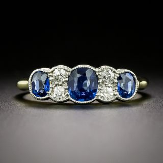 Edwardian Sapphire and Diamond Ring - 3