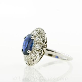 Edwardian Sapphire and Diamond Ring