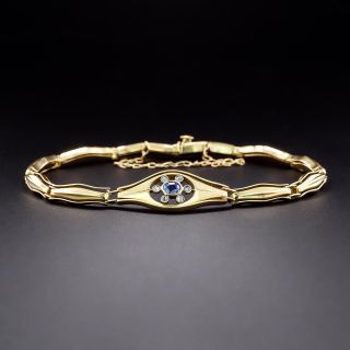 Edwardian Sapphire and Rose-Cut Diamond Bracelet - 3