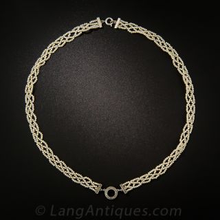 Edwardian Seed Pearl Choker  - 1