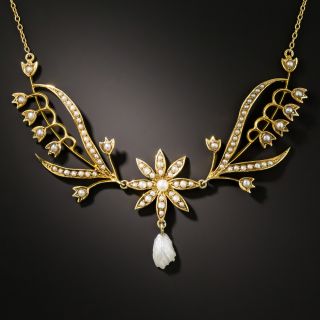 Edwardian Seed Pearl Garland Necklace - 3