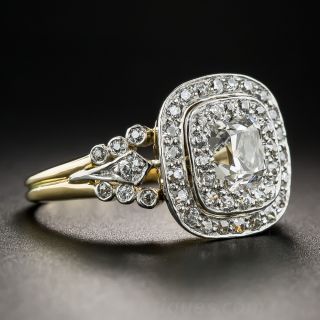 Edwardian Style 1.10 Carat Cushion-Cut Diamond Ring 