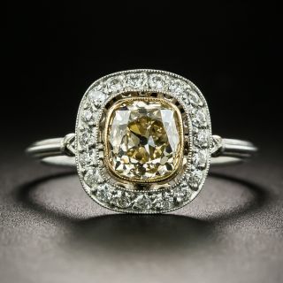 Edwardian Style 1.42 Natural Brown Diamond Engagement Ring - 2