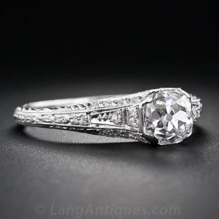 Edwardian Style 1.48 Diamond Engagement Ring