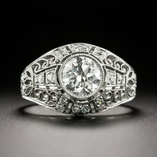 Edwardian-Style .99 Carat Diamond Engagement Ring - GIA E SI1 - 3