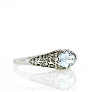 Edwardian Style Aquamarine Ring