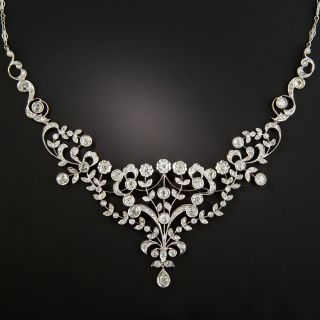Edwardian Style Diamond Bib Necklace  - 1