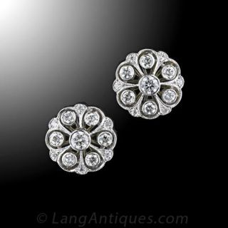 Edwardian Diamond Earrings 