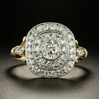 Edwardian Style Diamond Double Halo Ring - 2