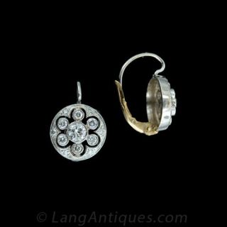 Edwardian Style Diamond Drop Earrings