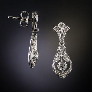 Edwardian-Style Diamond Drop Earrings 
