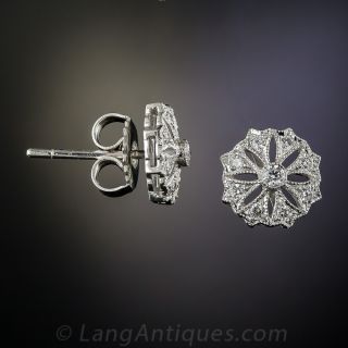 Edwardian Style Diamond Ear Studs