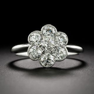 Edwardian-Style Diamond Flower Cluster Ring - 3