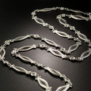 Edwardian Style Diamond Link Necklace - 3
