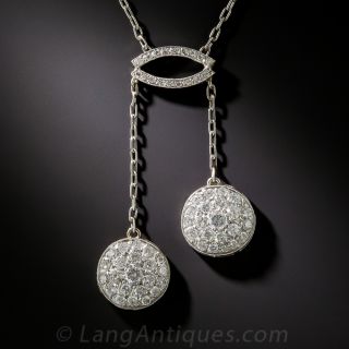 Edwardian Style Diamond Negligee Necklace - 1
