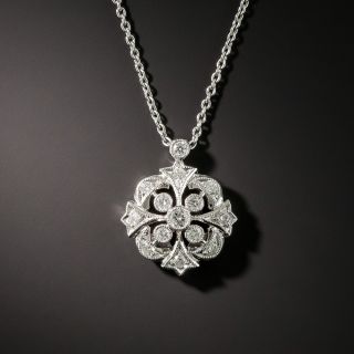 Edwardian-Style Diamond Pendant - 1