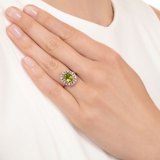 Edwardian-Style Peridot and Diamond Ring