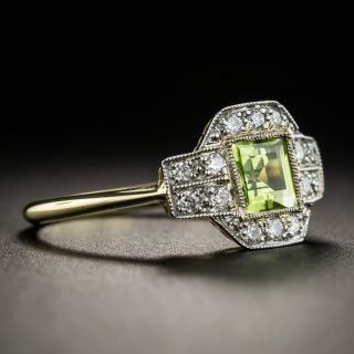 Edwardian Style Peridot and Diamond Ring