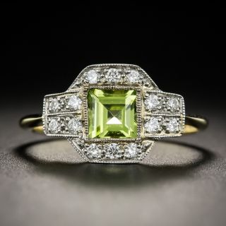 Edwardian Style Peridot and Diamond Ring - 2