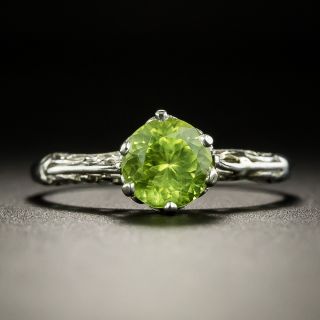 Edwardian Style Peridot Solitaire Ring - 2