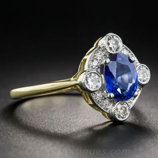 Edwardian Style Sapphire and Diamond Ring
