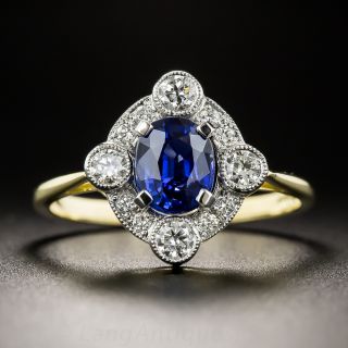 Edwardian Style Sapphire and Diamond Ring