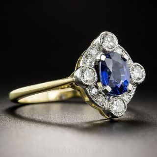 Edwardian Style Sapphire and Diamond Ring